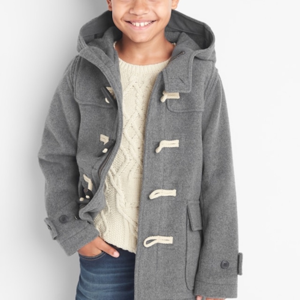 Gap Wool duffle Coat Gray/M Husky - Picture 4 of 6